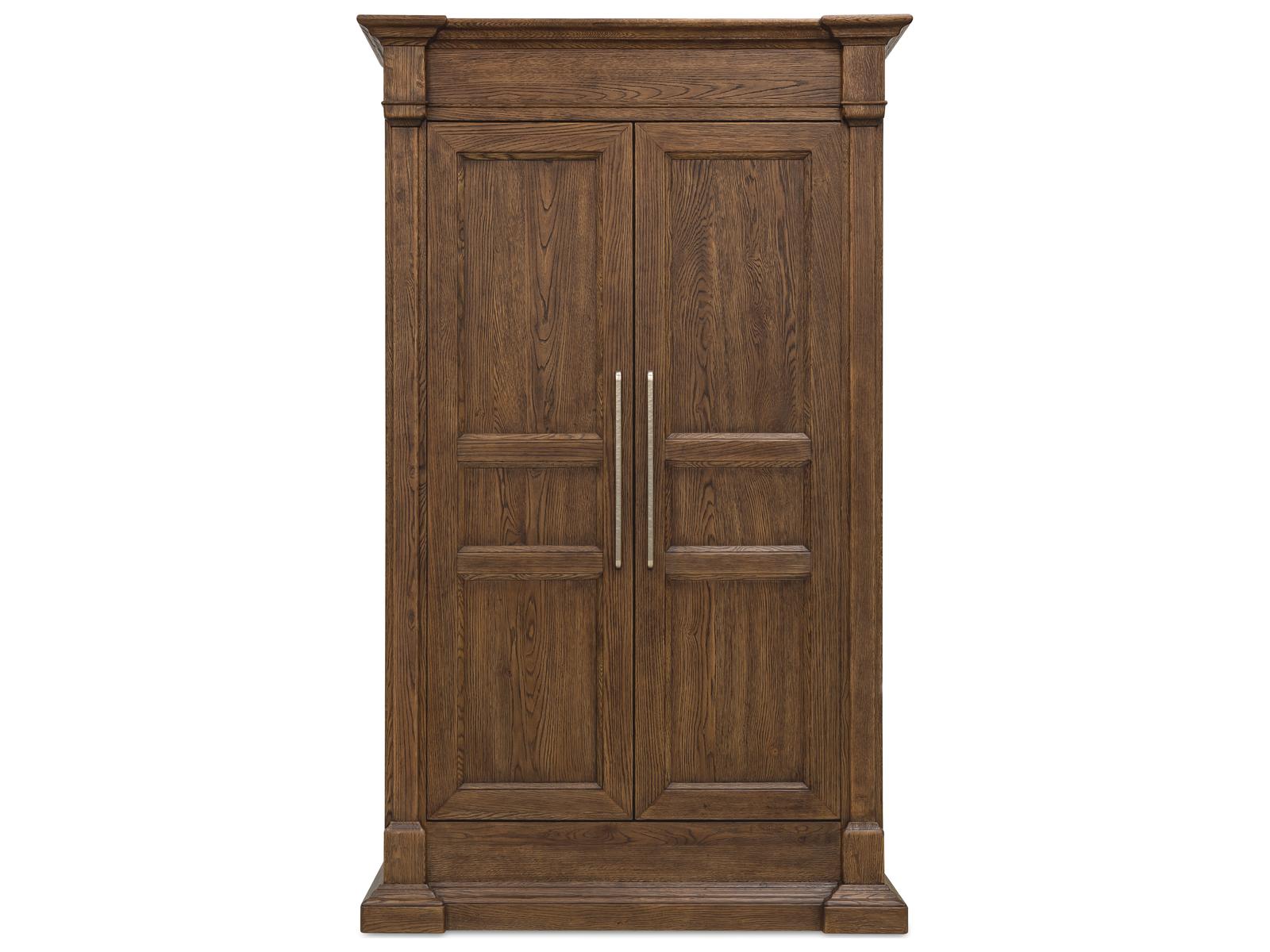 Driftwood Armoire with Worn Saddle Finish