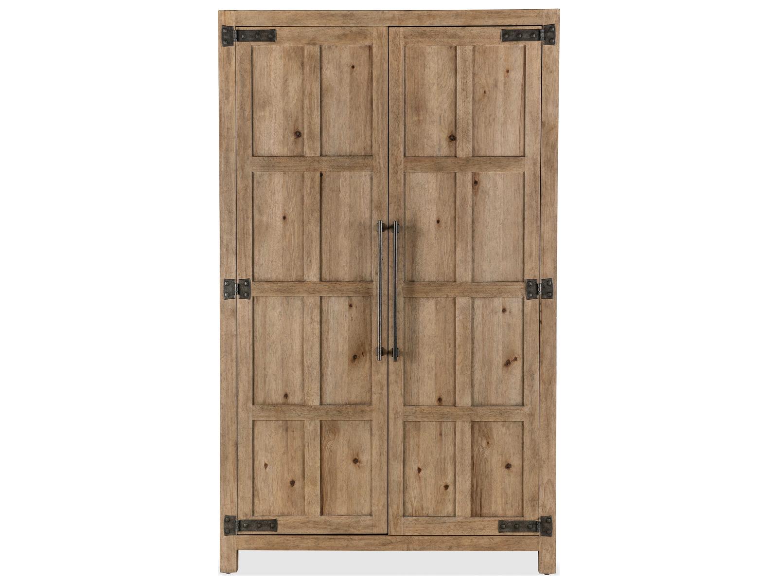 Vineyard Row Wardrobe with Mirrored Doors and Storage