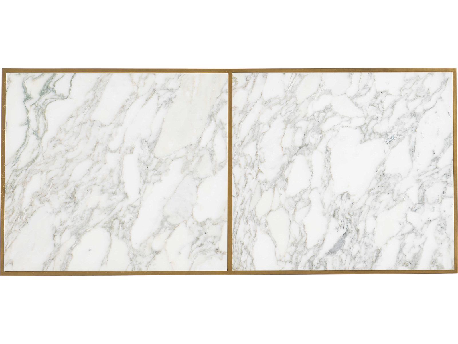 Cashel Rectangular Marble Coffee Table with Gold Stainless Steel Frame