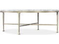 Jules Round Marble Coffee Table with Champagne Iron Base