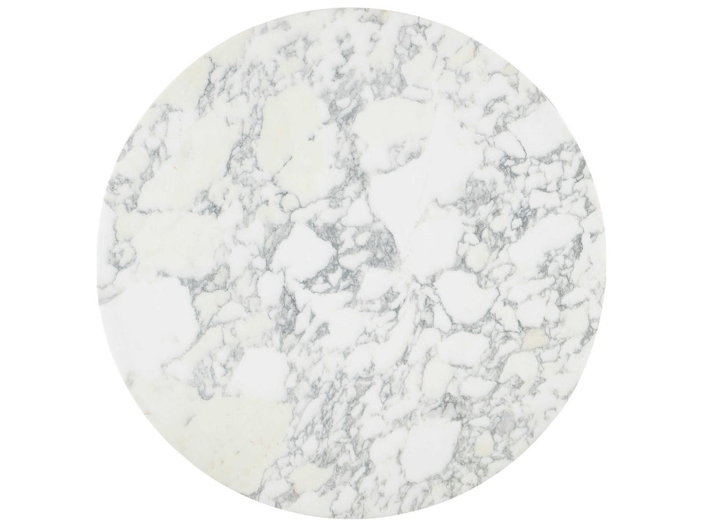 Jules Round Marble Coffee Table with Champagne Iron Base