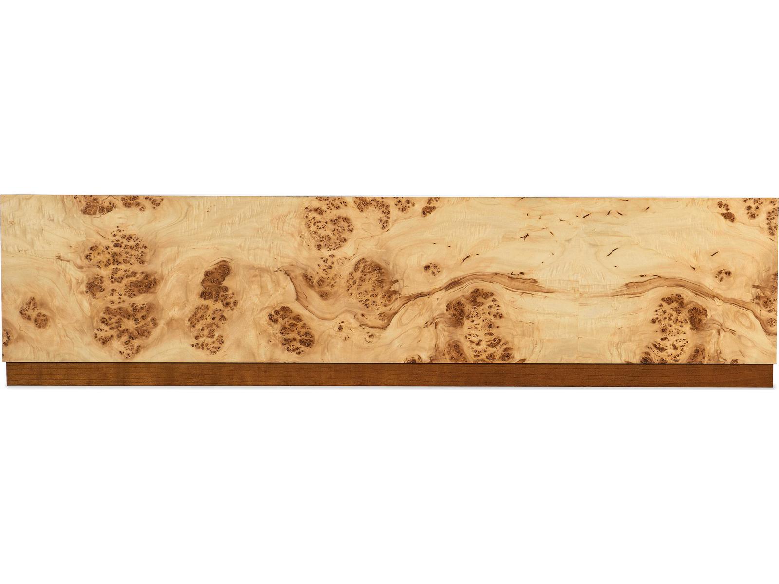 Auberon Rectangle Wood Coffee Table with Natural Burl Finish