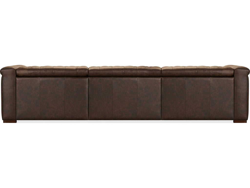 Savion Deux 3-Seat Power Reclining Sofa in West Saddlewood Top Grain Leather
