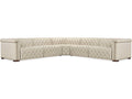 Ss Beige Faux Leather Sectional Sofa