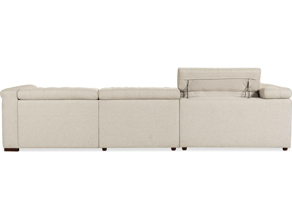 Ss Beige Faux Leather Sectional Sofa