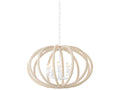 Hudson Valley 6-Light Lewiston Chandelier in White Plaster with Coco Beads