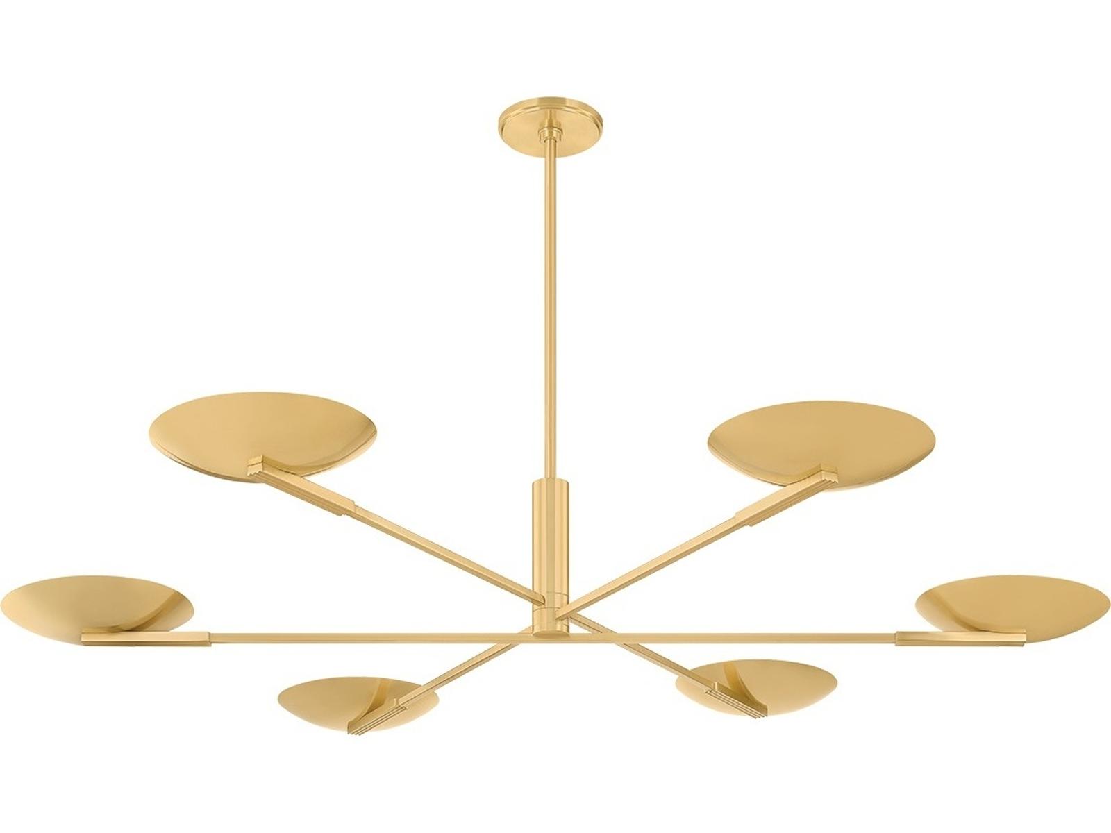 Hudson Valley Johnson 6-Light LED Chandelier in Aged Brass