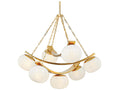 Hudson Valley Duxbury 7-Light Globe Chandelier in Aged Brass