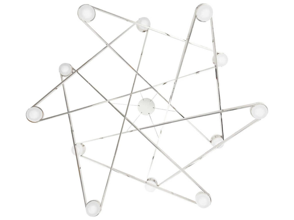 Hudson Valley 12-Light Orbit LED Chandelier in Polished Nickel