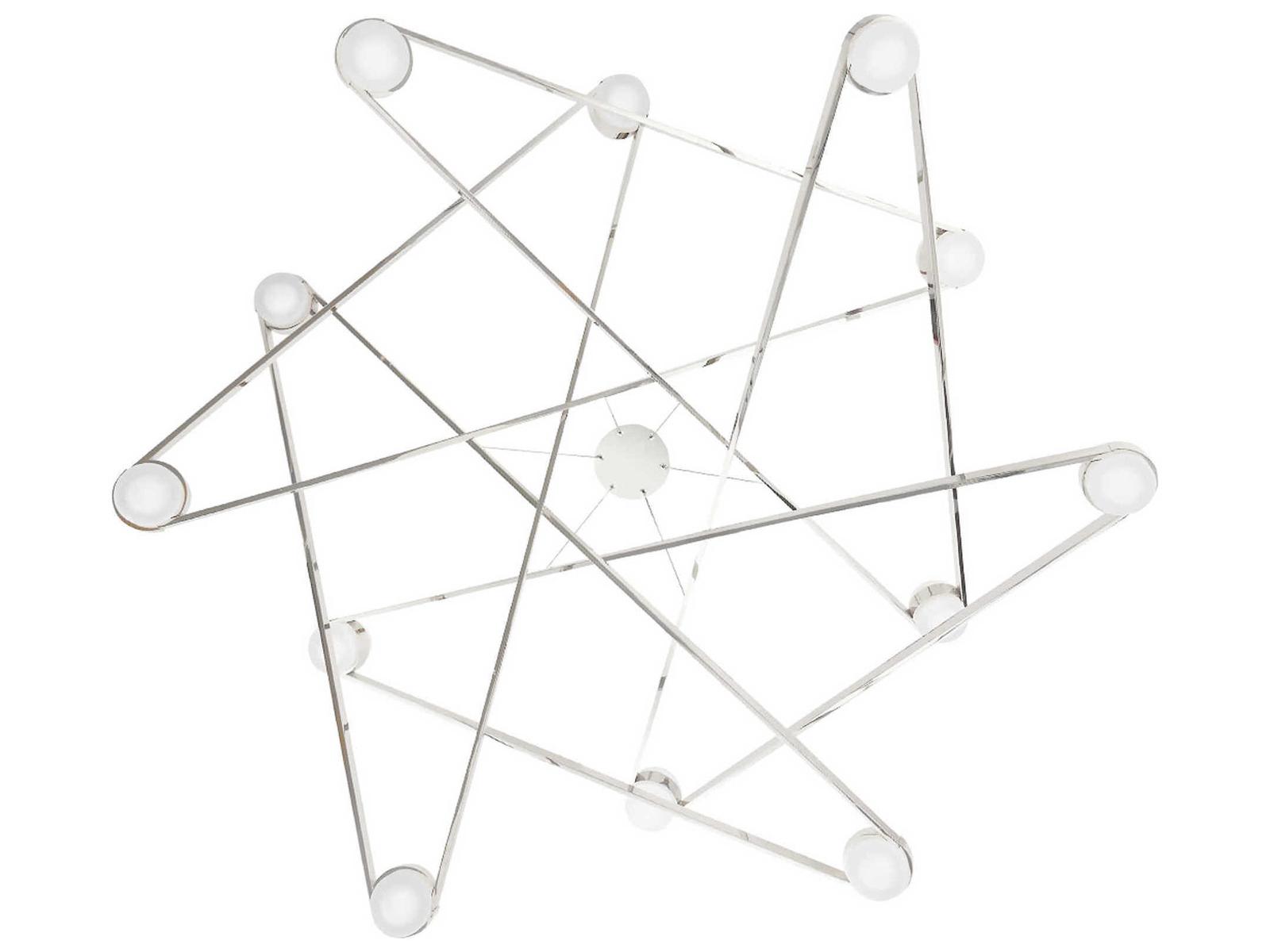 Hudson Valley 12-Light Orbit LED Chandelier in Polished Nickel