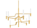 Hudson Valley Allentown 8-Light Integrated LED Chandelier in Aged Brass