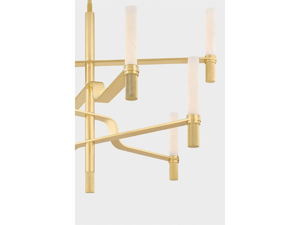 Hudson Valley Allentown 8-Light Integrated LED Chandelier in Aged Brass