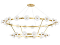 Hudson Valley 30-Light Austen LED Tiered Chandelier in Aged Brass