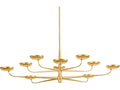 Hudson Valley Taormina 10-Light Vintage Gold Leaf Tiered Chandelier