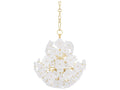 Hudson Valley Barrytown 7-Light Chandelier in Vintage Gold Leaf and Piastra Glass