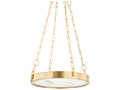 Hudson Valley Kirby 1-Light Aged Brass LED Round Chandelier