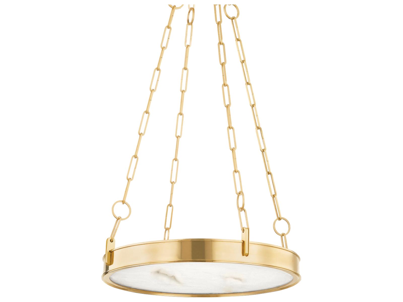 Hudson Valley Kirby 1-Light Aged Brass LED Round Chandelier