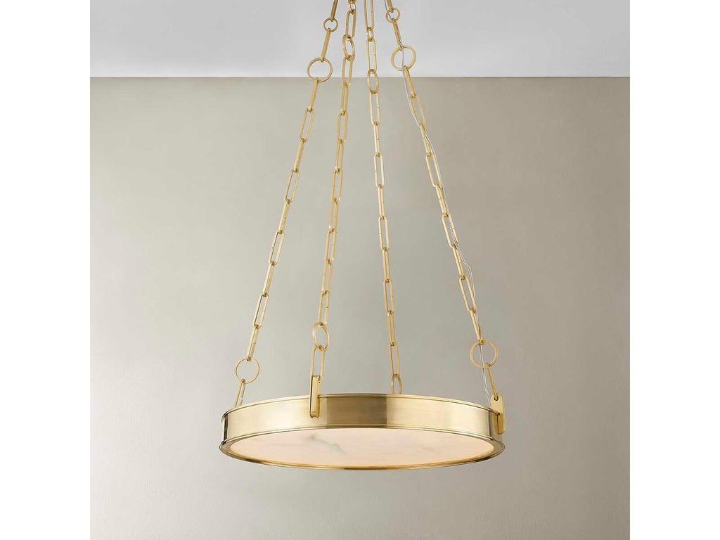 Hudson Valley Kirby 1-Light Aged Brass LED Round Chandelier
