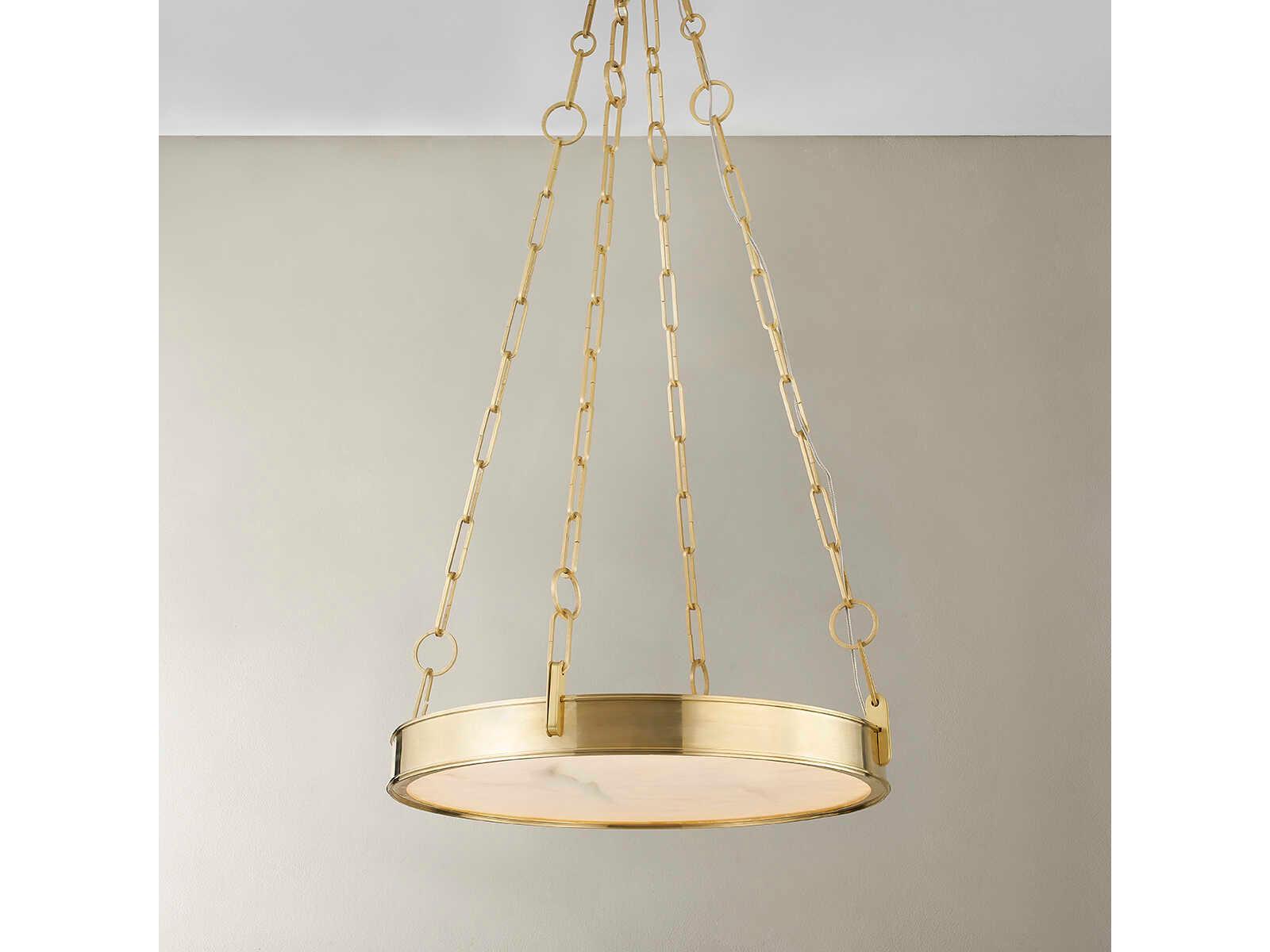 Hudson Valley Kirby 1-Light Aged Brass LED Round Chandelier