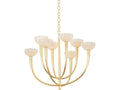 Hudson Valley Maywood 8-Light Chandelier in Vintage Gold Leaf with Onyx Shades