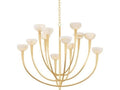Hudson Valley Maywood 12-Light Chandelier in Vintage Gold Leaf with Onyx Shades
