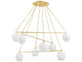 Hudson Valley Asbury Park 8-Light Chandelier in Aged Brass with Glass Globes