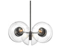 Hudson Valley Kert 6-Light Round Chandelier in Black Brass with Clear Glass
