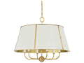 Hudson Valley Cambridge 6-Light Aged Brass Off White Candelabra Chandelier