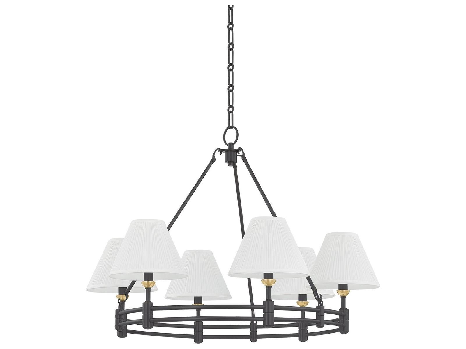 Hudson Valley Howard 6-Light Chandelier in Aged Brass and Distressed Bronze