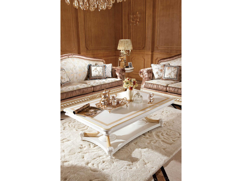 E-62 Rectangular Wood Coffee Table in Walnut