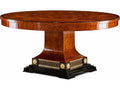 E-69 Round Wood Dining Table with High-Gloss Finish
