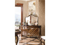 E-70 70-Inch Walnut Wood Sideboard with Gold Accents