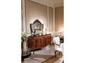 E-70 Walnut Wood Sideboard with Gold Accents