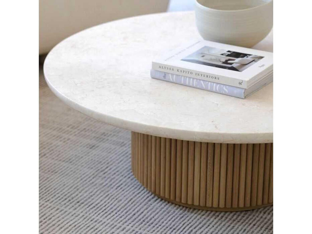 Laurel Round Marble Coffee Table