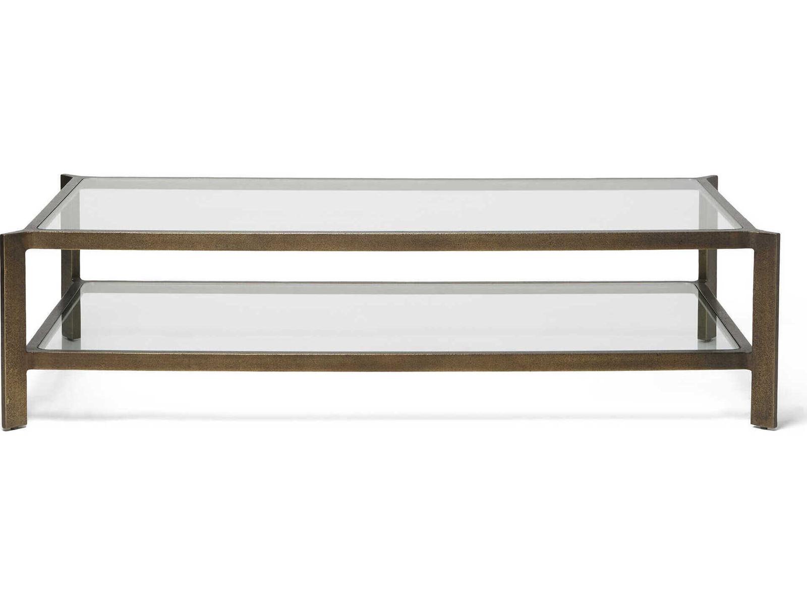 Linley Rectangular Deep Bronze Clear Glass Coffee Table