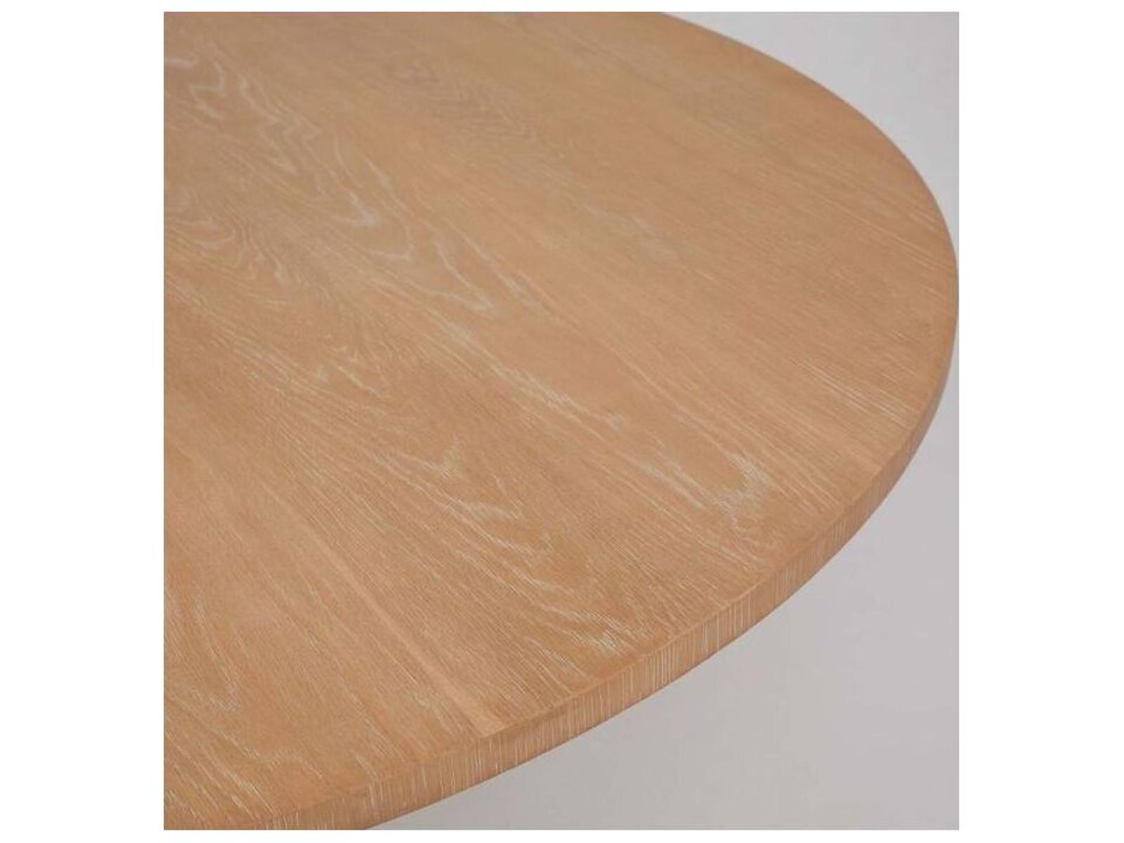 Graves 60-Inch Round Wood Dining Table in Saddle Finish
