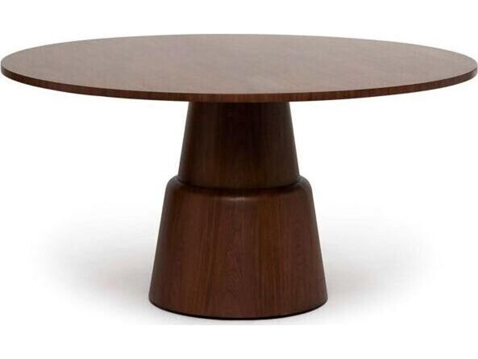 Graves Round 60-Inch Wood Dining Table in Classic Walnut