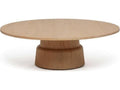 Graves Round Wood Coffee Table in Saddle Finish
