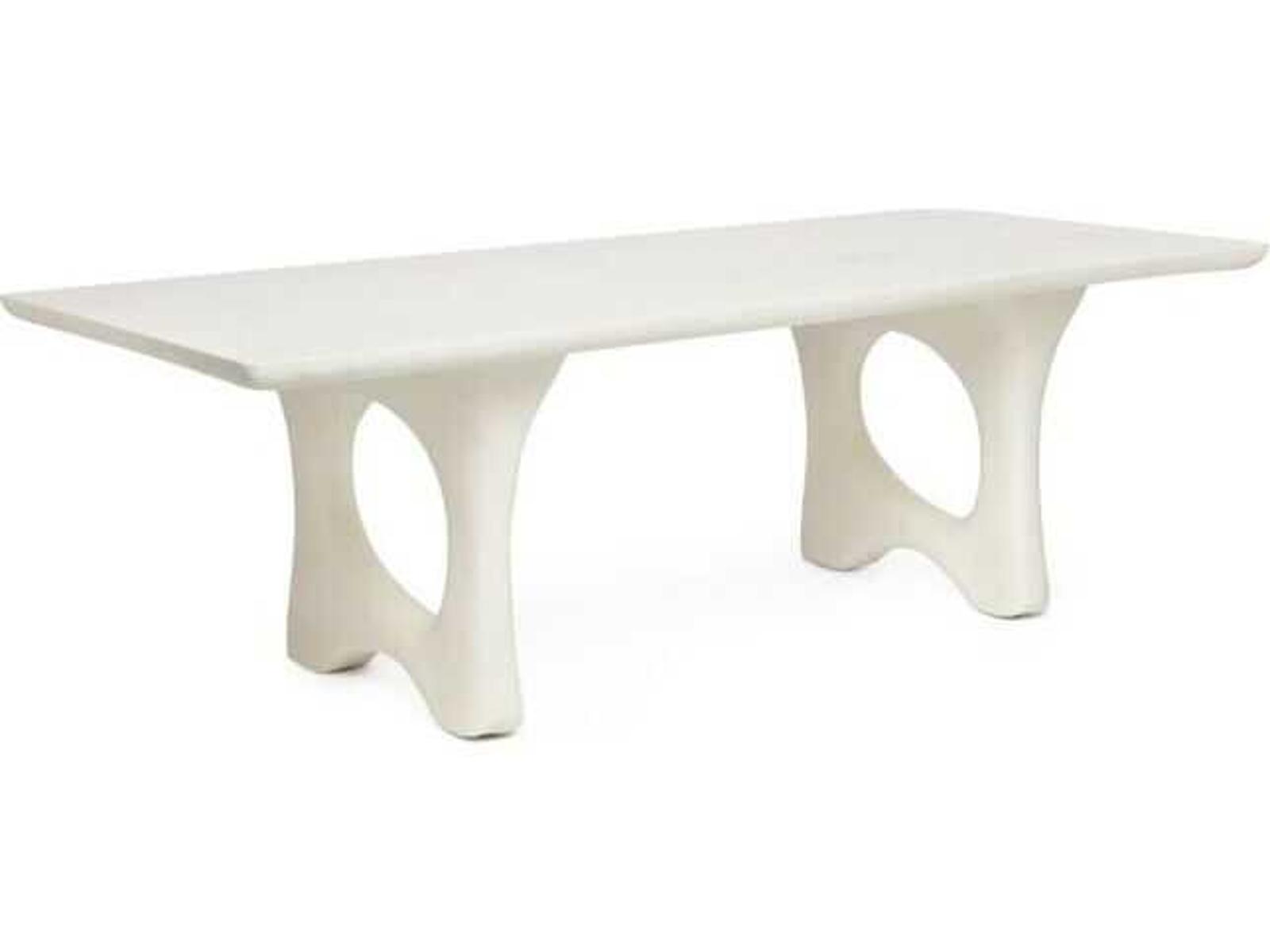 Josephine Rectangular Faux Marble Dining Table in Birch
