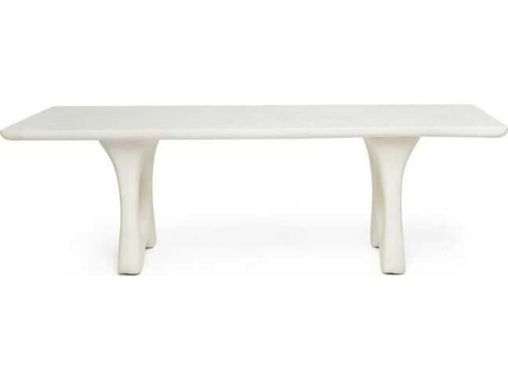Josephine Rectangular Faux Marble Dining Table in Birch