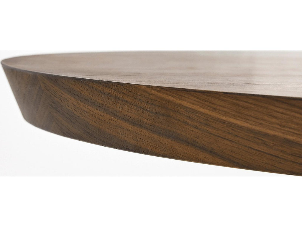 Carter Round Dining Table in Classic Walnut and Deep Bronze