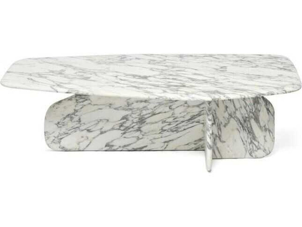 Celine Free Form Coffee Table with Arabescato Marble