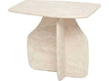 Celine Marble End Table in Biscuit