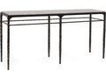Channing Rectangular Console Table in Gilded Dark Bronze and Emperador Grey Marble