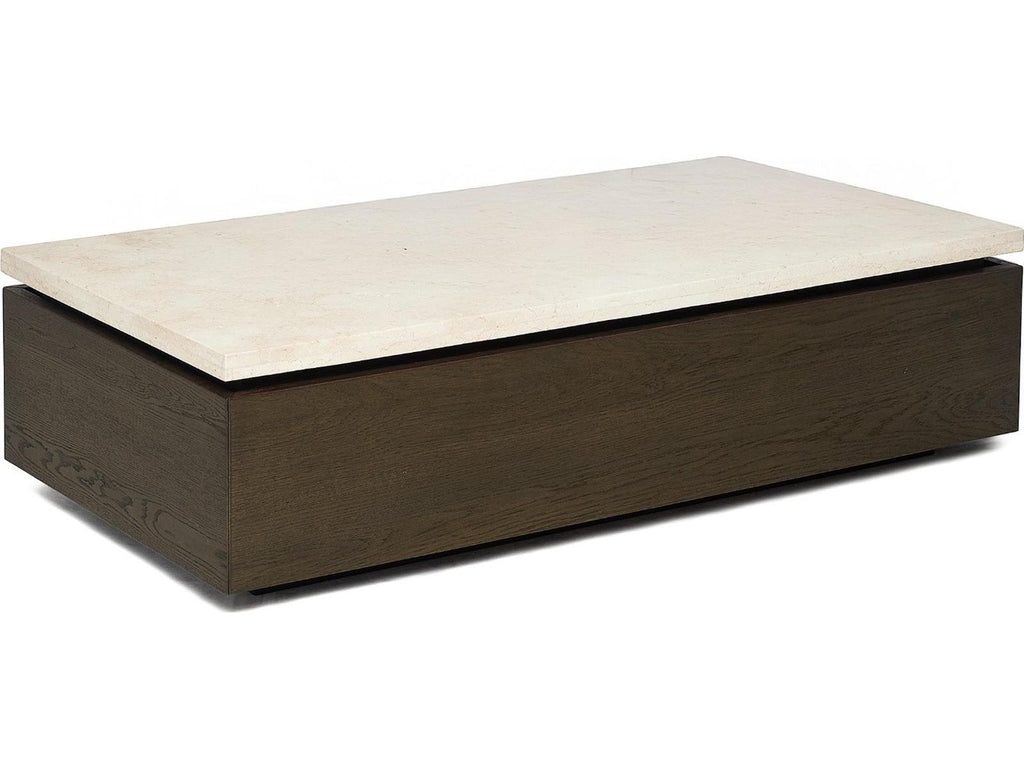 Branford Rectangular Marble Mocha Honey Coffee Table