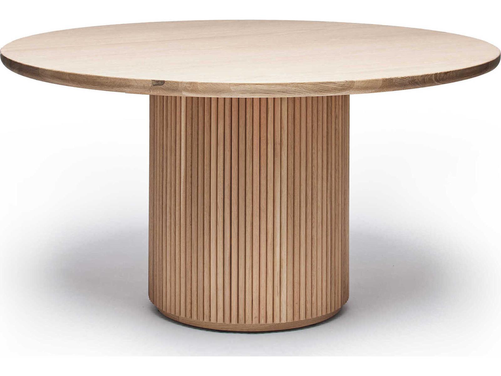 Laurel 60-Inch Round Dining Table in Saddle Oak