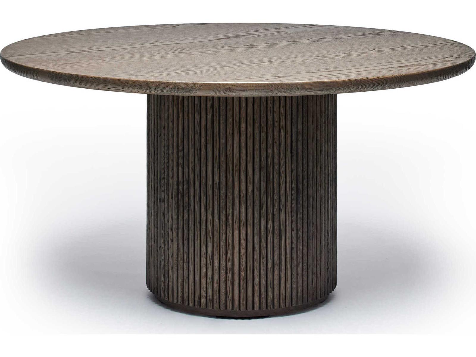 Laurel 60-Inch Round Wood Mocha Dining Table