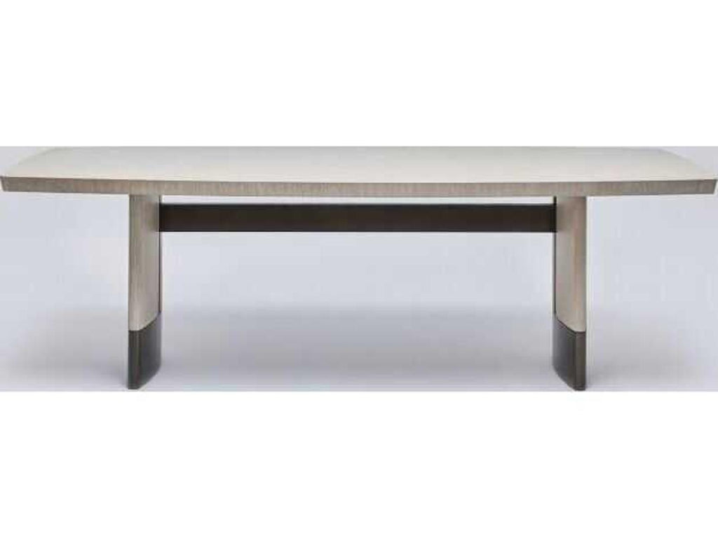 Boynton Rectangular 96-120 Inch Extension Dining Table in Cliffside Oak and Bronze