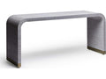 Sutherland Rectangular Console Table Mist Sisal Champagne Silver
