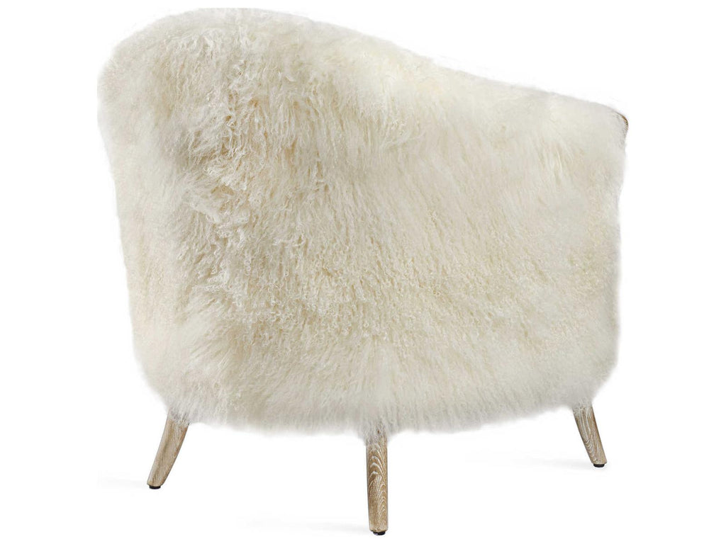 Ilaria Fur Brown Accent Chair